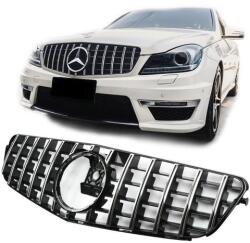 Mercedes Benz W204 C204 C-osztály 2007-2014 króm - fekete hűtőrács Panamerica AMG GT stílusban