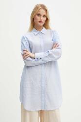 Bruuns Bazaar pamut ruha ArgeratumBBArdes shirt mini, oversize, BBW4095 - kék 38