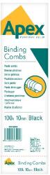  Iratspirál műanyag 10mm 41-55 lap fekete 100/dob (6200501) - irodaszerwebaruhaz