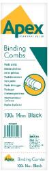  Iratspirál műanyag 14mm 81-100 lap fekete 100/dob (6202101) - irodaszerwebaruhaz