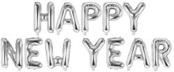 PartyDeco S. r. o Fólia lufi, 16"/40 cm, ezüst, Happy New Year