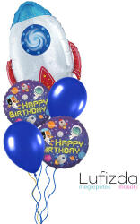  Héliumos luficsokor születésnapra, űrhajós - INGYENES GLS szállítással (LUFI999703)