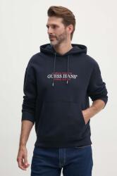 Guess Jeans felső sötétkék, férfi, nyomott mintás, kapucnis, M4YQ23 K9V31 - sötétkék M