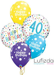 Héliumos luficsokor szülinapra - 40-es - INGYENES GLS szállítással (LUFI313241)