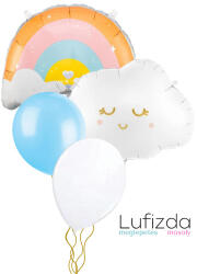  Héliumos luficsokor bármely alkalomra, felhő, szivárvány - INGYENES GLS szállítással (LUFI132331)