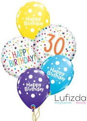  Héliumos luficsokor szülinapra - 30-as - INGYENES GLS szállítással (LUFI567931)