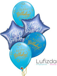  Héliumos luficsokor szülinapra, Happy Birthday - INGYENES GLS szállítással (LUFI848088)