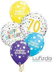  Héliumos luficsokor szülinapra, 70-es - INGYENES GLS szállítással (LUFI271966)