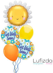  Héliumos luficsokor Get well soon - INGYENES KISZÁLLÍTÁSSAL (LUFI996555)