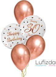  Héliumos luficsokor szülinapra - 30-as - INGYENES GLS szállítással (LUFI578647)