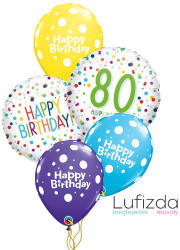  Héliumos luficsokor szülinapra, 80-as - INGYENES GLS szállítással (LUFI211710)