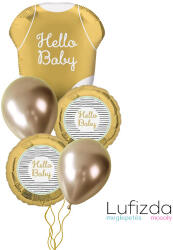  Héliumos luficsokor babaszületésre Hello Baby-Ingyenes GLS szállítással (LUFI996190)