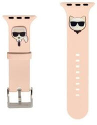 Karl Lagerfeld Apple Watch szíj 42/ 44/ 45/ 46 /49 mm Karl Lagerfeld Karl és Choupette rózsaszín (OS-0343)