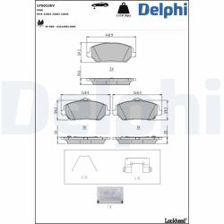 DELPHI fékbetétkészlet, tárcsafék DELPHI LP5023EV (LP5023EV)