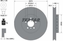 TEXTAR Disc frana TEXTAR PRO+ 92266025 (92266025)