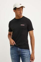 Guess Jeans pamut póló fekete, férfi, nyomott mintás, M4YI55 K8HM0 - fekete XL