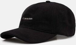 Calvin Klein gyapjú siltes sapka fekete, sima, K60K612364 - fekete Univerzális méret