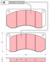 TRW set placute frana, frana disc TRW GDB5052