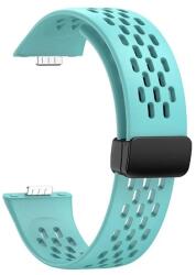 gigapack Pótszíj (egyedi méret, szilikon, lyukacsos, légáteresztő) VILÁGOSKÉK Huawei Watch Fit 3 (GP-159419)