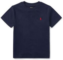 Ralph Lauren gyerek pamut póló sötétkék, sima - sötétkék 110