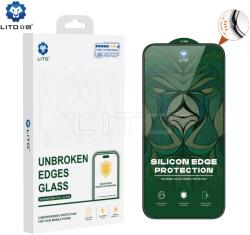 LITO Apple iPhone 15 Pro Max Lito D+ Ultra Silicone Edge 2.5D Full Üvegfólia - Fekete