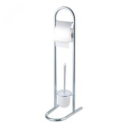 Plastor Trading Stand perie WC si suport hartie igienica, inox (41523)