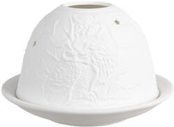 Clayre & Eef Candela portelan alb Bufnite 12x8 cm (6CE1832)