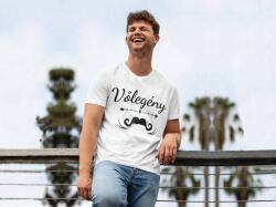 Personal Férfi póló - Vőlegény bajusz Szín: Fehér, Méret - felnőtt: M