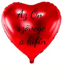 Personal Fólia lufi szöveggel - Piros szív 61 cm