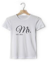 Personal Páros férfi póló saját szöveggel - Mr. EST. Szín: Fehér, Méret - felnőtt: S