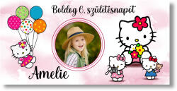 Personal Születésnapi banner - Hello Kitty Banner mérete: 130 x 65 cm