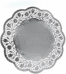 Wimex WIMEX s. r. o. Dekoratív csipke alátét (PAP/ALU) kerek ezüst Ø36cm [4 db]