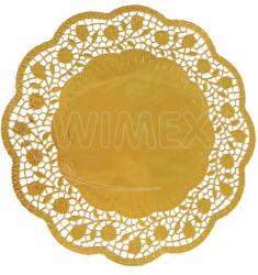 Wimex WIMEX s. r. o. Dekoratív csipke alátét (PAP/ALU) kerek arany Ø36cm [4 db]