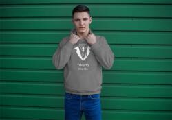 Personal Férfi pulóver saját szöveggel - Vőlegény öltöny Szín: Szürke, Méret - felnőtt: S