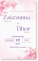 Personal Értesítő - Rózsaszín virágok Válasszon mennyiséget: 31 db - 60 db