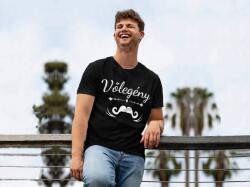 Personal Férfi póló - Vőlegény bajusz Szín: Fekete, Méret - felnőtt: XL