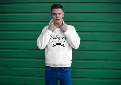 Personal Férfi pulóver - Vőlegény bajusz Szín: Fehér, Méret - felnőtt: S