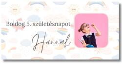 Personal Születésnapi banner fényképpel - Cute weather Banner mérete: 130 x 260 cm