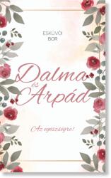 Personal Palack címke - Vintage Rose Válasszon mennyiséget: 61 db és több