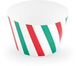 PartyDeco Karácsonyi muffin kosarak - Merry X-Mas 6 drb