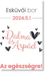 Personal Palack címke - Szív Válasszon mennyiséget: 61 db és több