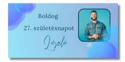 Personal Születésnapi banner fényképpel - Blue Lagoon Banner mérete: 130 x 65 cm