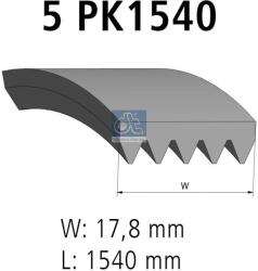 DT Spare Parts Curea transmisie cu caneluri DT Spare Parts 6.31510