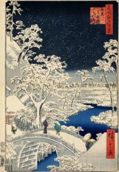 Grafika Art Puzzle - Puzzle Utagawa Hiroshige - Drum bridge at Meguro and Sunset Hill - 1 000 piese