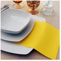 Pack Service textilhatású egyszínű szalvéta 40x40 cm 50 lap/csomag - sárga