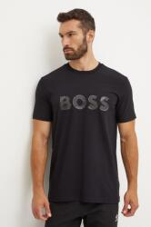 Boss Green t-shirt fekete, férfi, nyomott mintás, 50519365 - fekete L