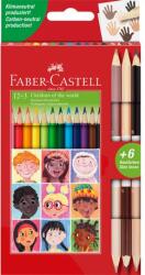 Faber-Castell Creioane colorate 12 + 3 bicolore piele Faber-Castell (FC511514)