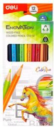Deli Creioane colorate plastic 12 culori Deli (DLEC113-12)