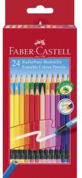 Faber-Castell Creioane colorate 24 culori cu guma eco Faber-Castell (FC116625)