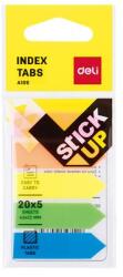 Deli Index adeziv plastic sageata 5 cul 20 file Deli (DLEA10602)